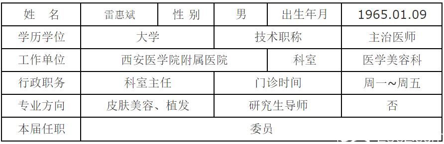 雷惠斌个人履历